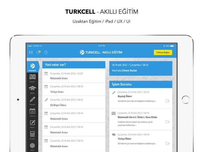 Turkcell Akıllı Eğitim APP Design